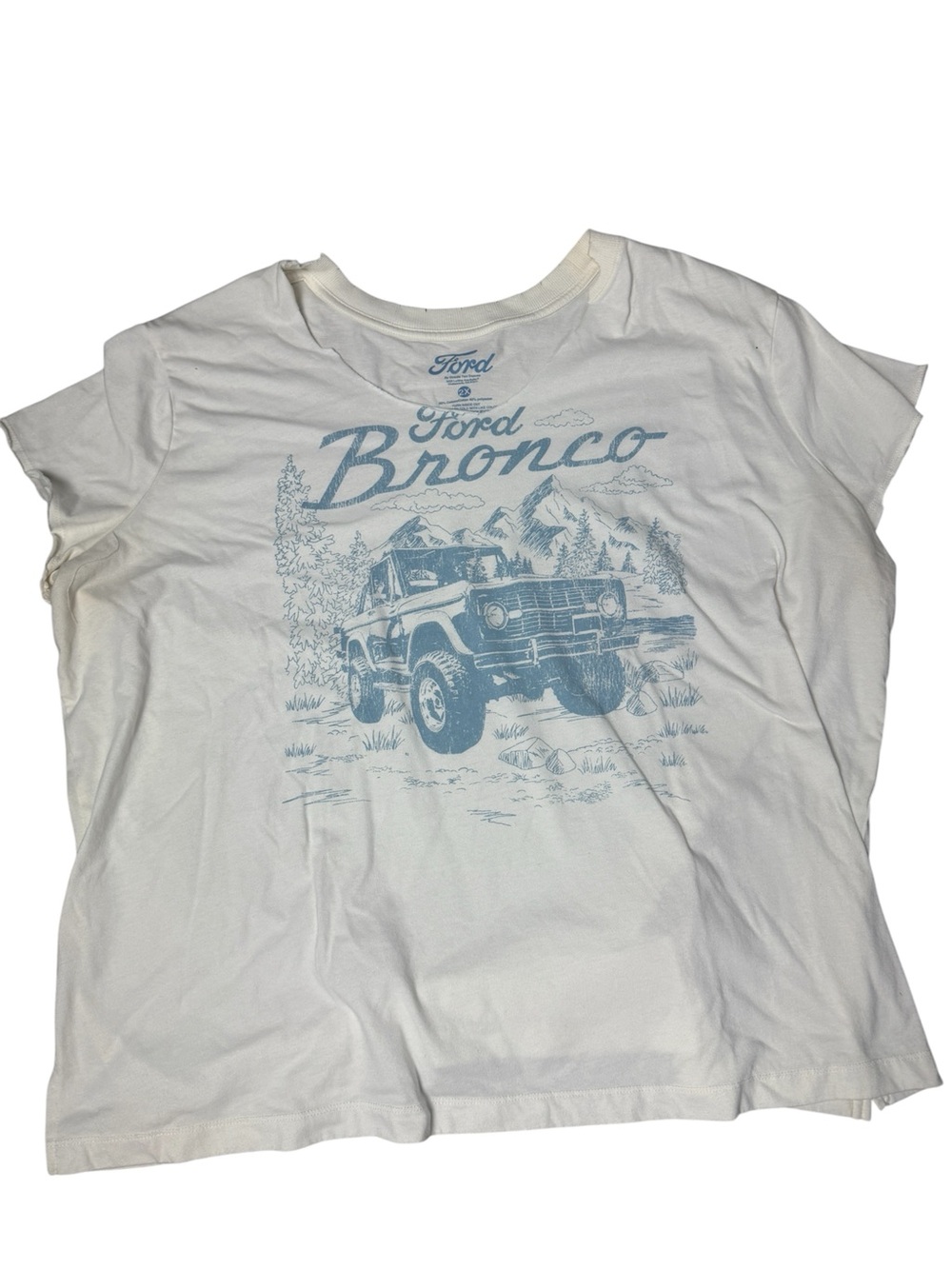 Ford Bronco graphic tee distressed size 2XL